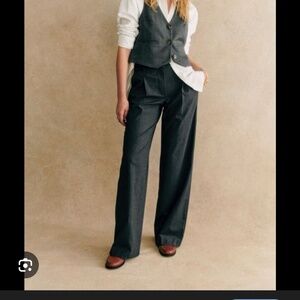 Sezane Giacomo Trousers Mottled Grey - Size 6